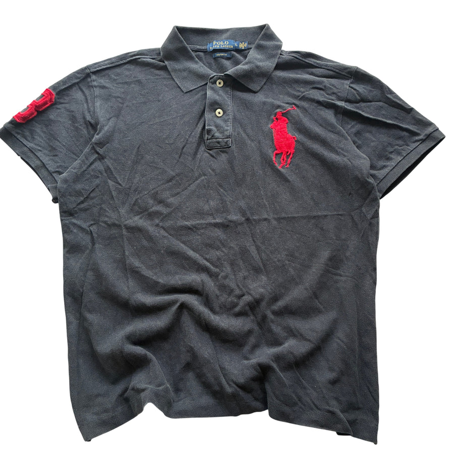 Polo Ralph Lauren Custom Fit Big Pony Polo Shirt Black Men's Size L - Image 1