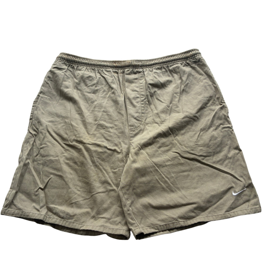 Nike Vintage Khaki Cotton Chino Shorts Baggy 2000s Release Size L - Image 1