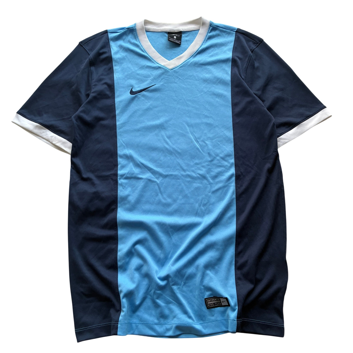 Nike Team Dri-FIT Soccer Jersey Light Blue Navy Size S - Image 1