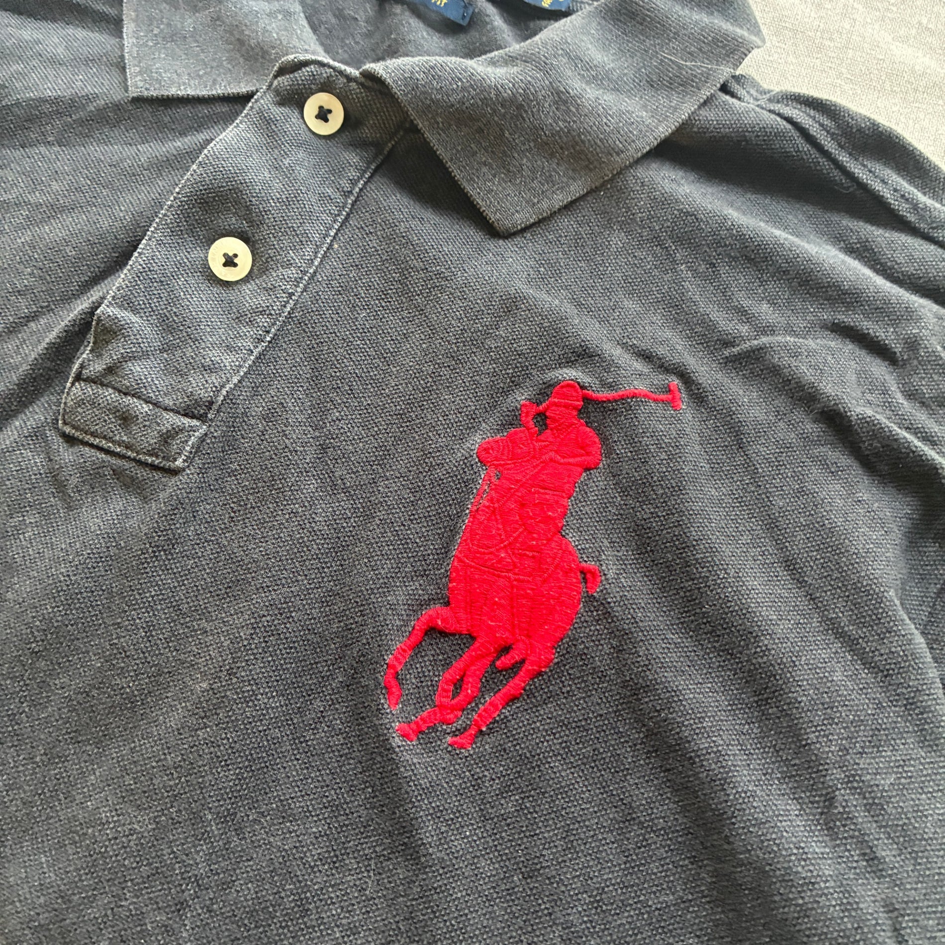 Polo Ralph Lauren Custom Fit Big Pony Polo Shirt Black Men's Size L - Image 3