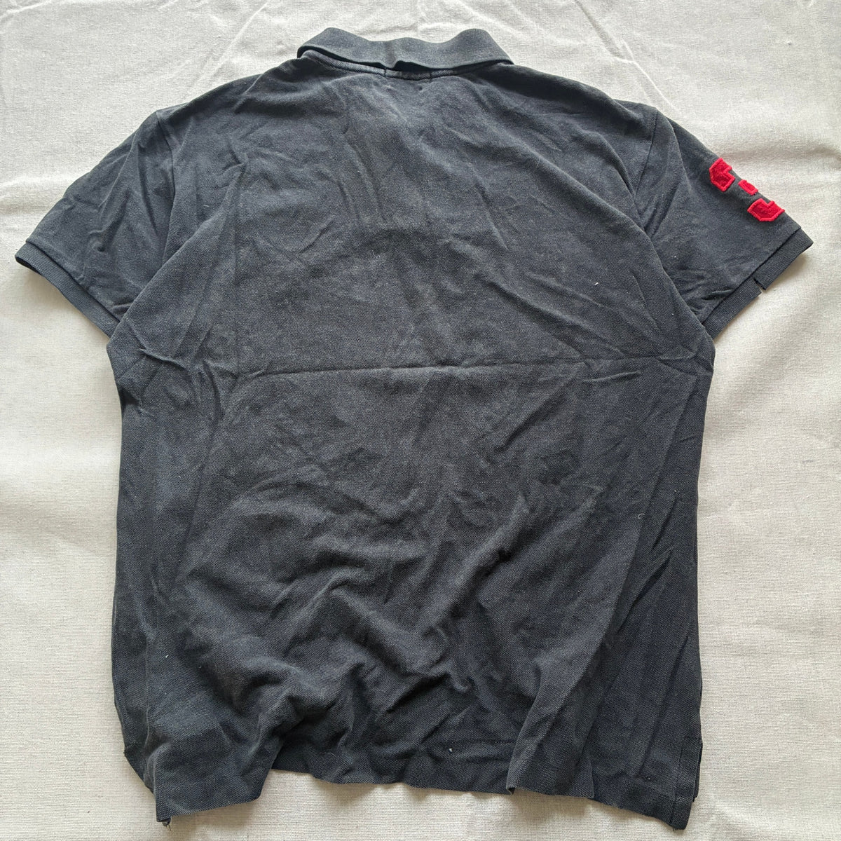 Polo Ralph Lauren Custom Fit Big Pony Polo Shirt Black Men's Size L - Image 5