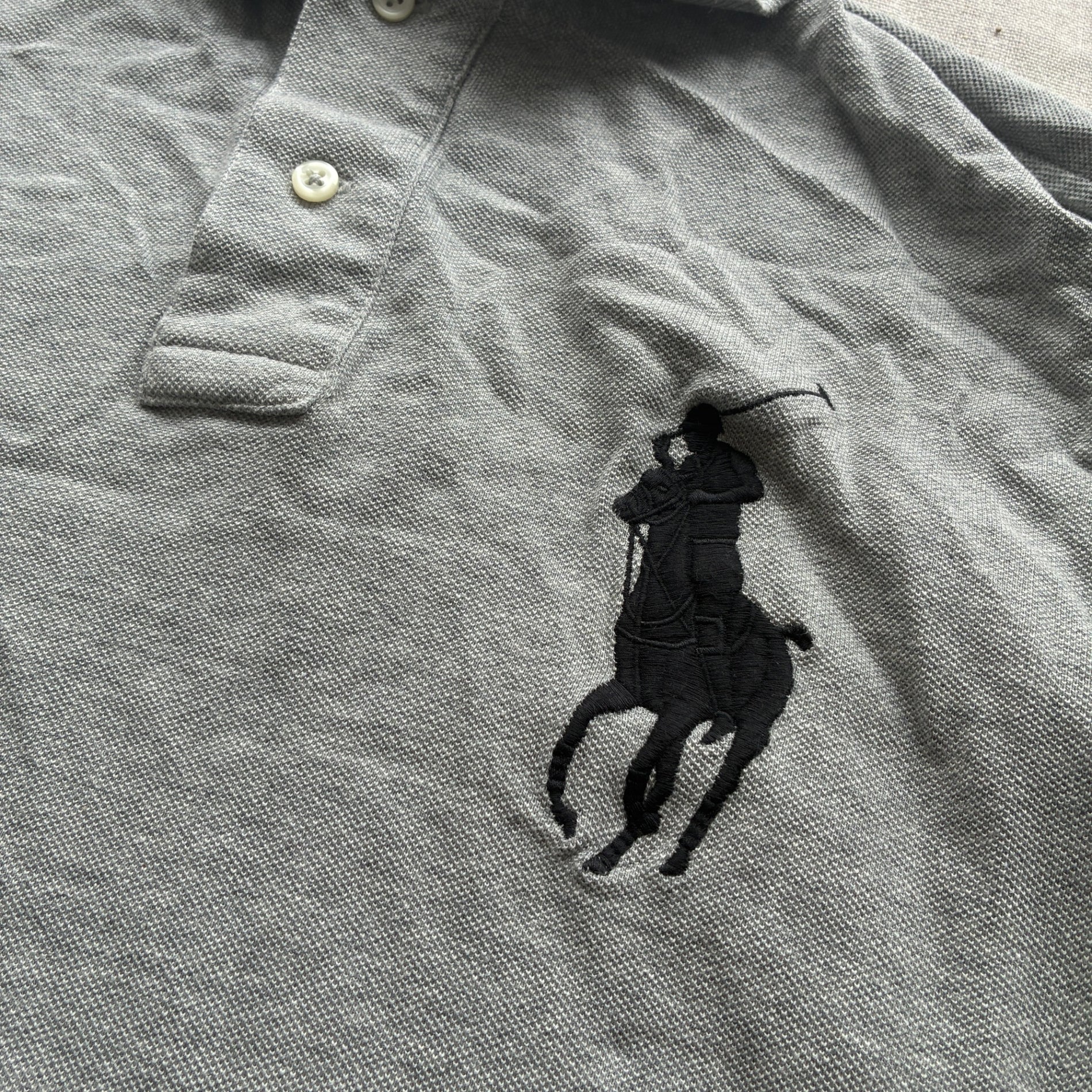 Polo Ralph Lauren Classic Fit Big Pony Polo Shirt Grey XL - Image 3