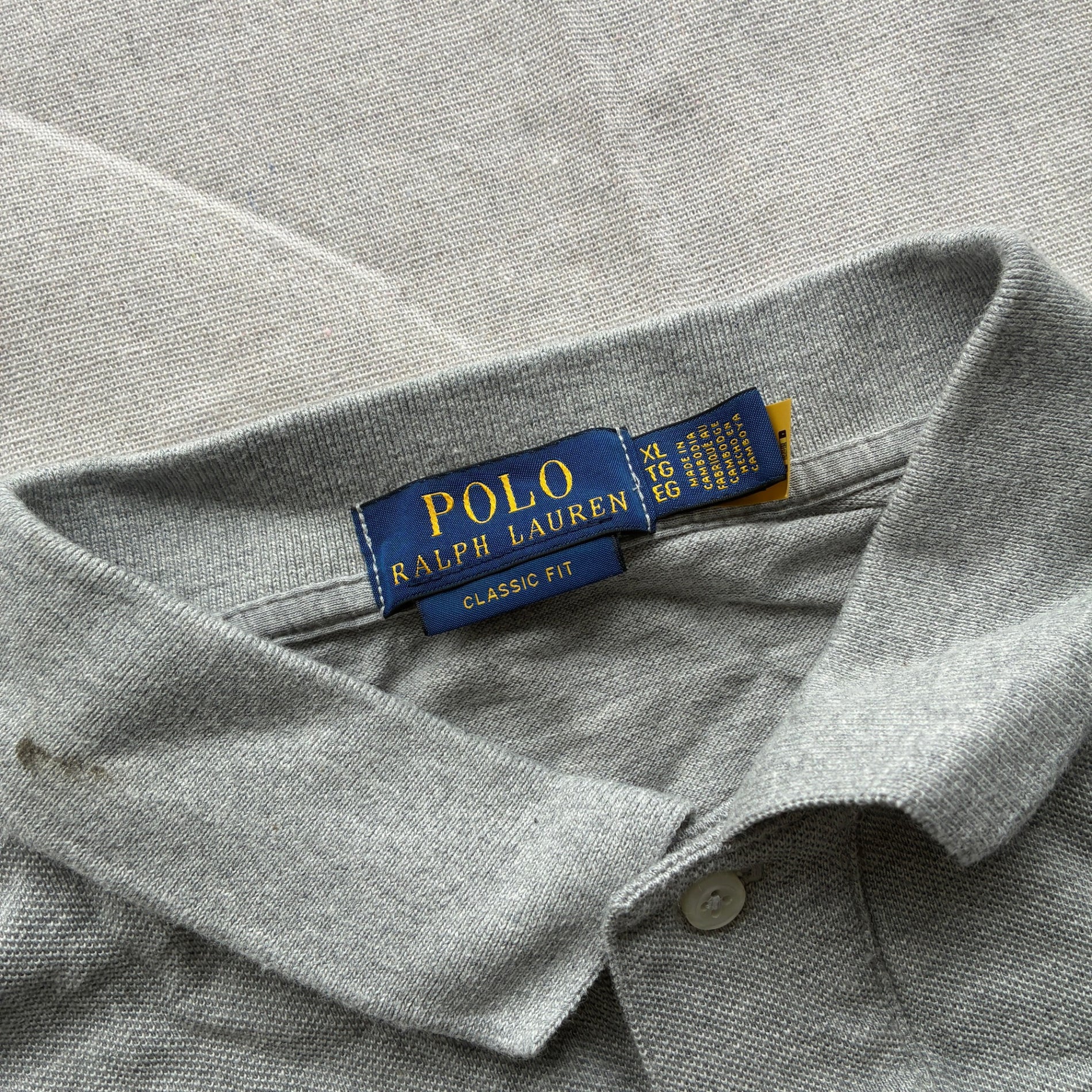 Polo Ralph Lauren Classic Fit Big Pony Polo Shirt Grey XL - Image 4