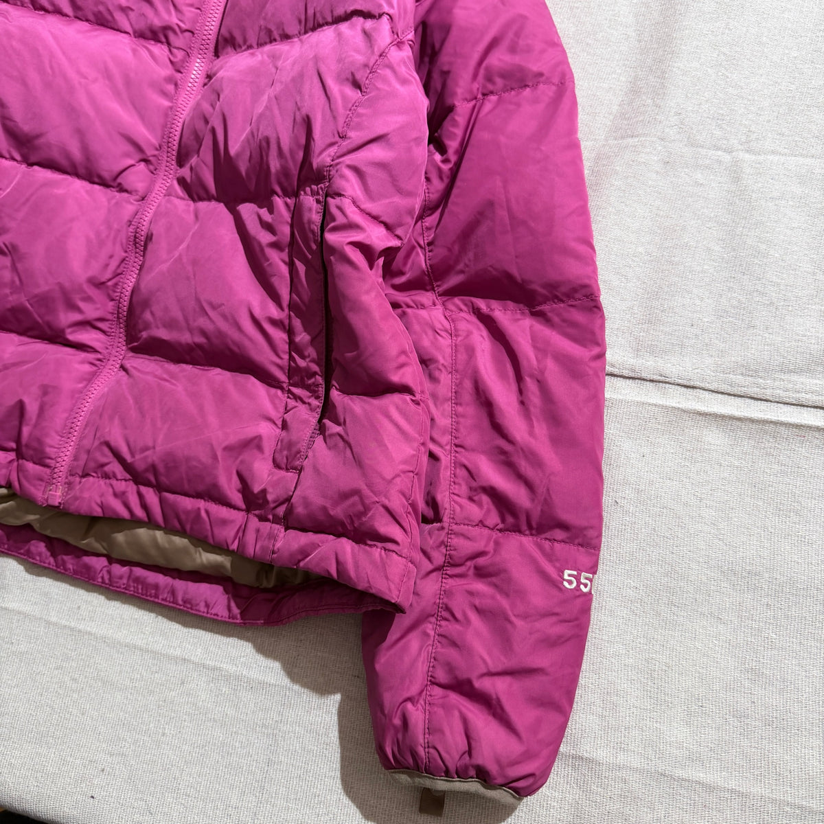 The North Face 550 Down Puffer Jacket Pink - Image 3