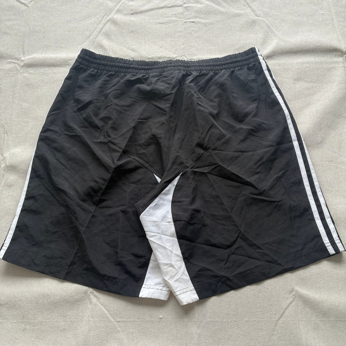 Adidas Men's Black And White Three-Stripe Athletic Shorts XL - Image 5