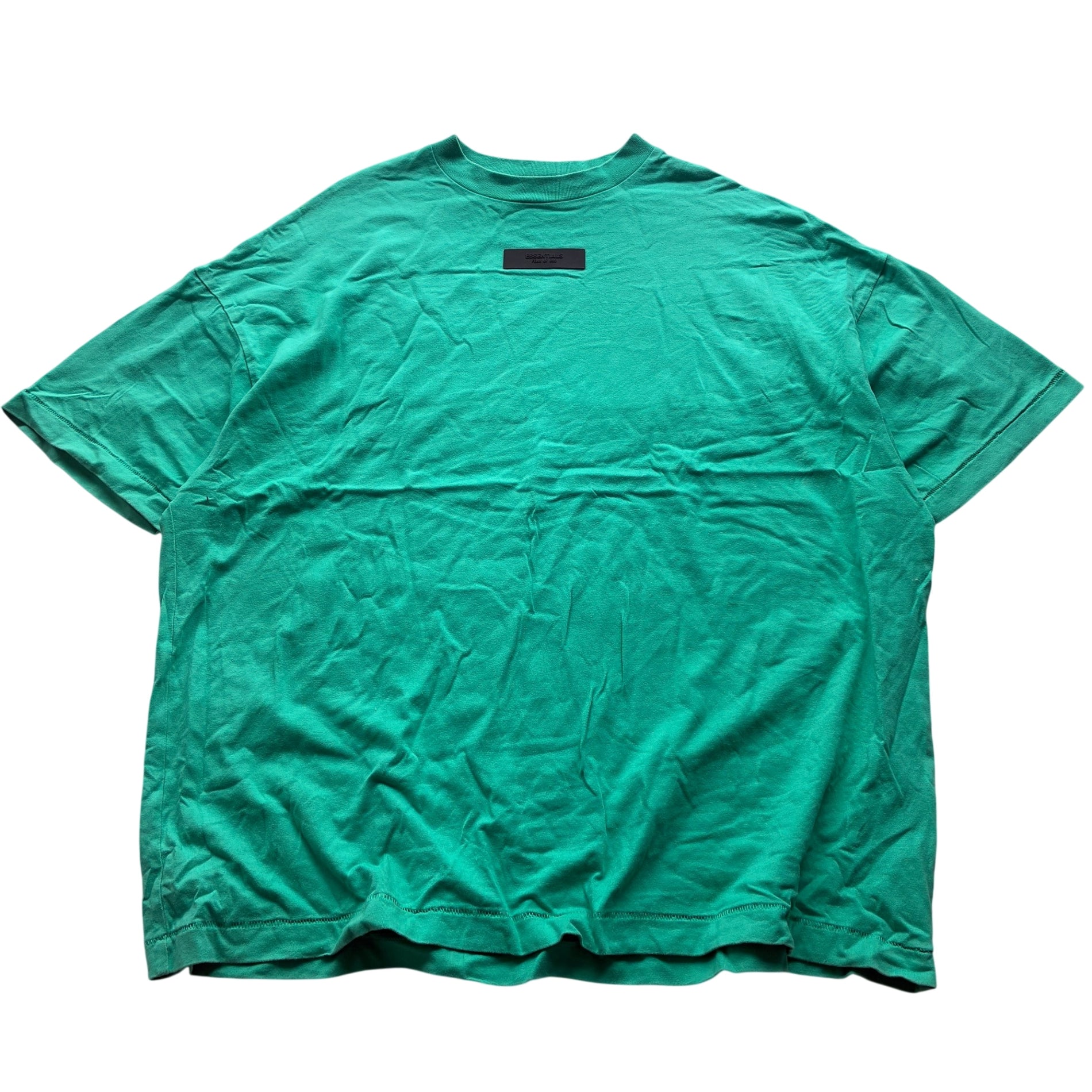 Essentials Boxy T-Shirt Green Oversized Tee - Image 1