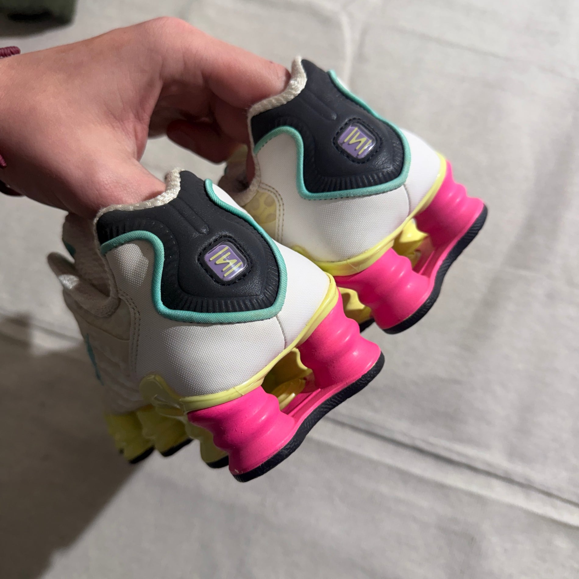 Nike Shox TL White Lime Blast Hyper Pink Sneakers - Image 3